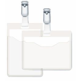 Durable 8106-19 Caja 25 Identificadores Transparentes con Pinza 60x90 mm