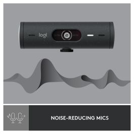 Logitech Brio 500 Webcam Full HD 1080p, Campo Visual Ajustable 90°/78°/65°, Enfoque Automático, Grafito