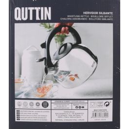 Quttin Hervidor Silbante 3 Litros, 20 cm Ancho x 22 cm Alto x 20 cm Largo, 4.72 kg (6 Unidades)