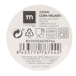 Copa Helado 250 ml La Mediterranea (24 Unidades) Copa Helado 250 ml La Mediterranea (24 Unidades)