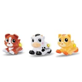 Vtech VTE3417764268053 - Tut Tut Animo Bisous - Set de Trio: Perro, Gato y Vaca - Multicolor