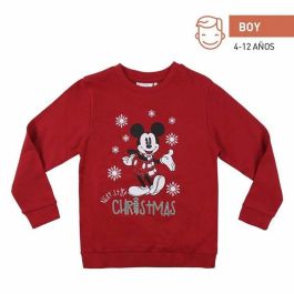 Cerdá Sudadera de Algodón Perchado con Diseño de Mickey Mouse para Niños, Talla 6 Años, Color Rojo