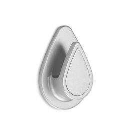 Inofix Colgador resistente al agua modelo gota cromo para baños, duchas y ambientes húmedos