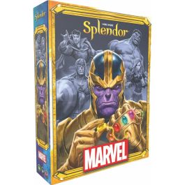 Asmodee Splendor Marvel - Juego de Mesa de Estrategia - Superhéroes, Gemas de Poder, Guantelete de Thanos - Para Principiantes y Expertos