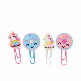 Inca Clips Decorativos Unicornios y Donuts de Silicona, Set de 4 Unidades Grandes 6 cm para Documentos, Vuelta al Cole y Oficina Precio: 2.59000016. SKU: B14N7WFXKV