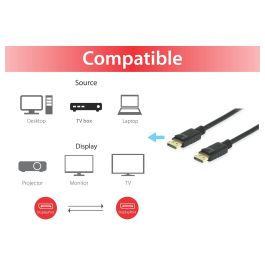 Equip Cable Displayport 1.4 119256 Macho-Macho 10m 8K/60Hz