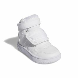 Zapatillas de Deporte para Bebés Adidas Hoops Mid 3.0 Blanco