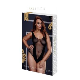 Bodi Jacquard V Teddy Talla Grande Baci Lingerie BW3134-BLKQS Negro XL Queen Bodi Jacquard V Teddy Talla Grande Baci Lingerie BW3134-BLKQS Negro XL Queen