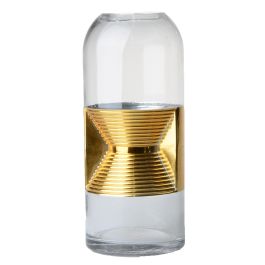 DKD Home Decor Jarron Moderno Transparente Dorado Cristal 13 x 32 x 13 cm (6 Unidades) Precio: 118.94999985. SKU: B18EKLQ9VQ