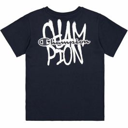 Camiseta de Manga Corta Infantil Champion Champion SS Azul marino S
