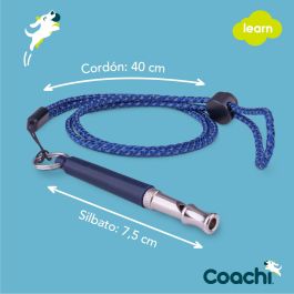 Coachi Silbato Profesional para Adiestramiento Canino, Tono Ajustable, Alto Volumen, Ligero, Compacto, Cordón Reflectante Azul Oscuro