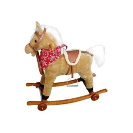 Caballo balancín con ruedas, sonidos y movimiento 77x72 cm - modelos surtidos