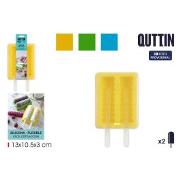 Inde Molde para 2 Helados de Silicona Quttin, 13x10.5x3 cm (24 Unidades)