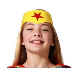 Cinta para cabeza amarilla con estrella roja - Disfraz de superheroína para niñas en carnaval y fiestas Precio: 0.49999983. SKU: B16RJ9L9KV