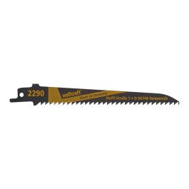 Wolfcraft 2290000 Hojas de sierra de sable CV para madera y plástico, cortes curvos, 150 mm, pack 2 unidades