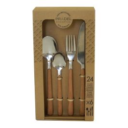 Amefa Set 24 Cubiertos Acero Inoxidable 18-0-2 mm Modelo Bosquet, Acabado Mate, Fácil de Limpiar