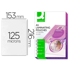 Q-connect Bolsa de plastificar 153 x 216 mm Din A5 125 mc autoadhesivas Caja de 100 unidades Precio: 27.50000033. SKU: B1B83LHJY7
