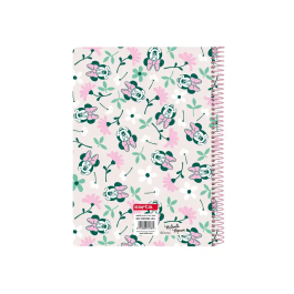 Safta Cuaderno Espiral Cuarto 80 Hojas 60gr Cuadro 4 mm Tapa Extradura Minnie Mouse Minty
