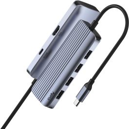 Cudy UH500 Hub USB-C 6 en 1 con HDMI 4K, 4x USB 3.0, 1x USB-C PD, para Conectar Dispositivos a tu Portátil