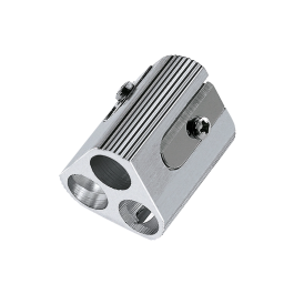 Mor Sacapuntas Metálico 3 Usos Prisma Triangular Robusto para Lápices con Tres Formas de Afilar