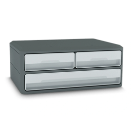 Cep Moov Up Fichero Cajones Sobremesa Reciclado 80% 3 Cajones Color Gris 275x369x146 mm