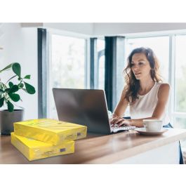 Papel Color Q-Connect Din A4 80 gr Amarillo Intenso Paquete De 500 Hojas