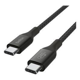 Belkin CAB015bt1MBK Cable USB-C a USB-C, 240W, 1m, Negro, Carga Rápida