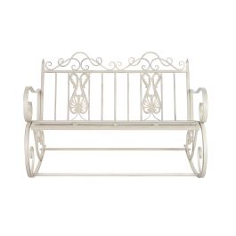 DKD Home Decor Banco Terraza y Jardín Blanco Metal 118x53x98 cm Precio: 134.50000025. SKU: S3042513