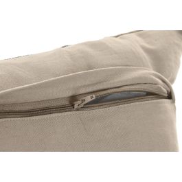 DKD Home Decor Cojín Tradicional de Algodón Velvet Poliéster Gris Claro Negro 45 x 45 cm (2 Unidades)