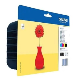 Brother Tinta Original Pack Cuatricolor C/M/Y/BK LC-121VALBP para DCP-J752DW, MFC-J870DW