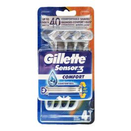 Gillette 1064767 Maquinilla de Afeitar Sensor3 Comfort Azul, Paquete de 4 Unidades Precio: 7.79000057. SKU: S7905615