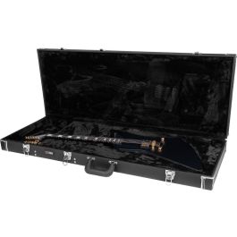GATOR Estuche Rígido Deluxe para Guitarra Eléctrica Explorer, Negro, Forro Suave y Resistente, Máxima Protección