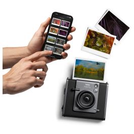 Fujifilm Instax Wide Evo Cámara Instantánea Digital - Negro, Sensor CMOS, Bluetooth 5.1, USB-C, Batería de Ión de Litio