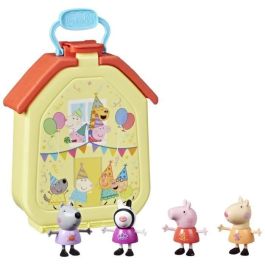 Peppa Pig, set maletín de Peppa con casita plegable, 4 figuritas, juguetes preescolares, a partir de 3 años