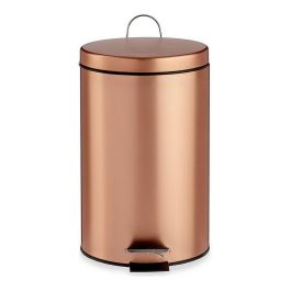 Berilo Papelera Pedal 12L Metal Cobre 25x39.5x32 cm Cubo Extraible con Asa (4 Unidades) Precio: 91.50000035. SKU: S3609369
