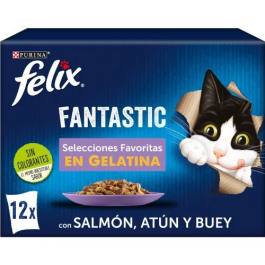 Purina Felix Feline Fantastic Selecciones Favoritas Comida Húmeda para Gato 12 Sobres de 85 gr Precio: 7.6899999. SKU: B18E5F9RND
