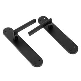ALK System Manilla de puerta Rental R de aluminio negro mate, 241x45 mm