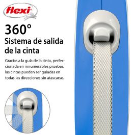 Correa para Perro Flexi NEW COMFORT 5 m Azul Talla S