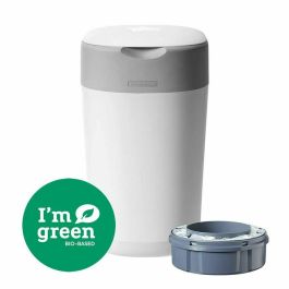Tommee Tippee FFP Contenedor de Pañales Twist & Click para Aislamiento de Olores, Envoltura Individual, 98% Plástico Reciclado, Blanco