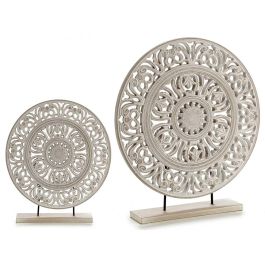 Soporte de Madera Redondo Mandala Grande Giftdecor 44x49x7 cm Blanco (6 Unidades) Precio: 65.49999951. SKU: S3608282