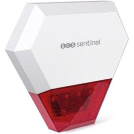 SCS Sentinel SCS3701085205768 Sirena de Alarma Exterior Cableada Adicional KitAlarm, Alerta Sonora y Luminosa, Alcance 80m