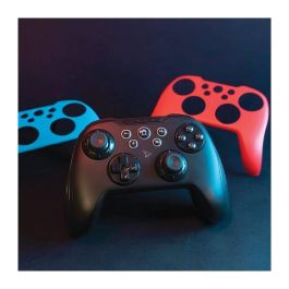 Steelplay JVASWI00065 Controlador Inalámbrico Programable para Nintendo Switch, PC, Android con 2 Fundas, Analógico, Negro/Azul/Rojo