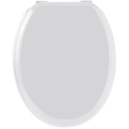 Gelco Tapa de inodoro blanco dulce en madera moldeada con acabado brillante y bisagras cromadas Precio: 36.88999963. SKU: S7135621
