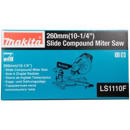 Makita LS1110F Sierra ingletadora, 1450 W, 4500 RPM, corte 9.1 cm, 31 cm, disco 26 cm