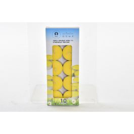 Vela Terraza Y Jardin DKD Home Decor Amarillo Plateado 4 x 1 x 4 cm Set de 10