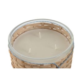 Vela Mediterraneo DKD Home Decor Natural Blanco 13 x 8 x 13 cm (6 Unidades)