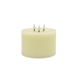 Vela Led Basicos DKD Home Decor Beige 15 x 7 x 15 cm