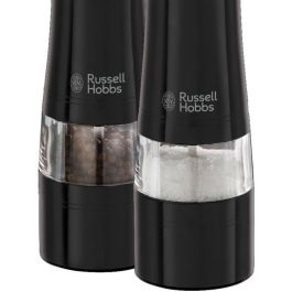 Russell Hobbs 28010-56/RH Juego Molinillo Sal y Pimienta Eléctrico – Molienda Fina/Gruesa, Luz LED – Negro