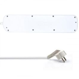 Ewent EW3932-3M Regleta Limitador de Tensión con 6 Salidas AC Tipo F, 3500W, Cable 3m, Blanco, Interruptor y Montaje Pared