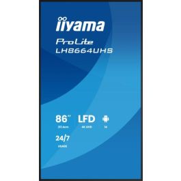 Iiyama LH8664UHS-B3AG Pantalla de Señalización Digital 85.6" 4K Ultra HD 450 cd/m² Android 24/7